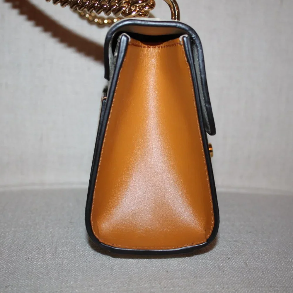 Gucci Padlock Mini GG Supreme Leather/Canvas Bag Ivory and Beige - Picture 9 of 15